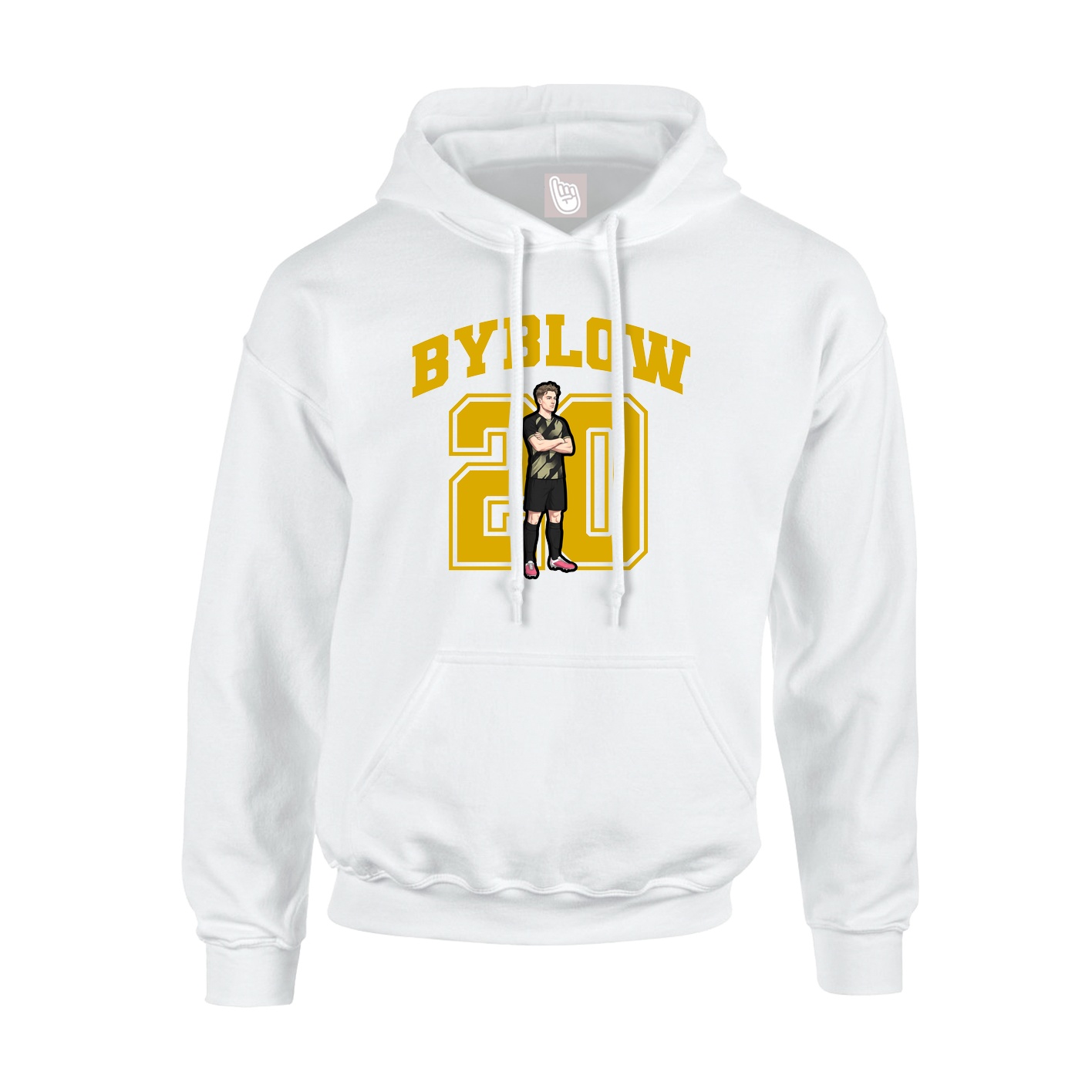 Hoodie — Number in White
