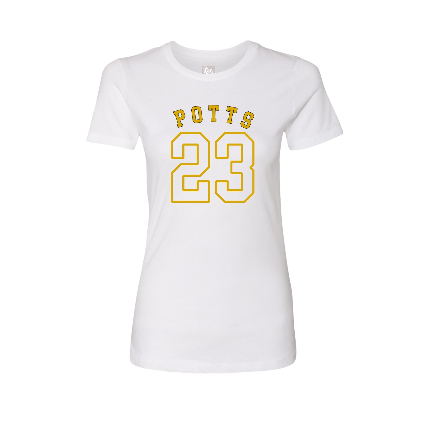 Fitted Women's Tee — Shirsey Arch in White