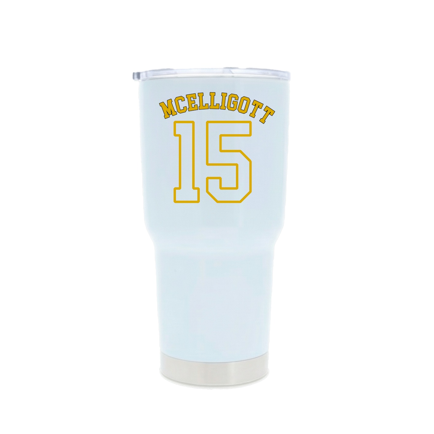 30oz Stainless Steel Tumbler — Shirsey Arch in White