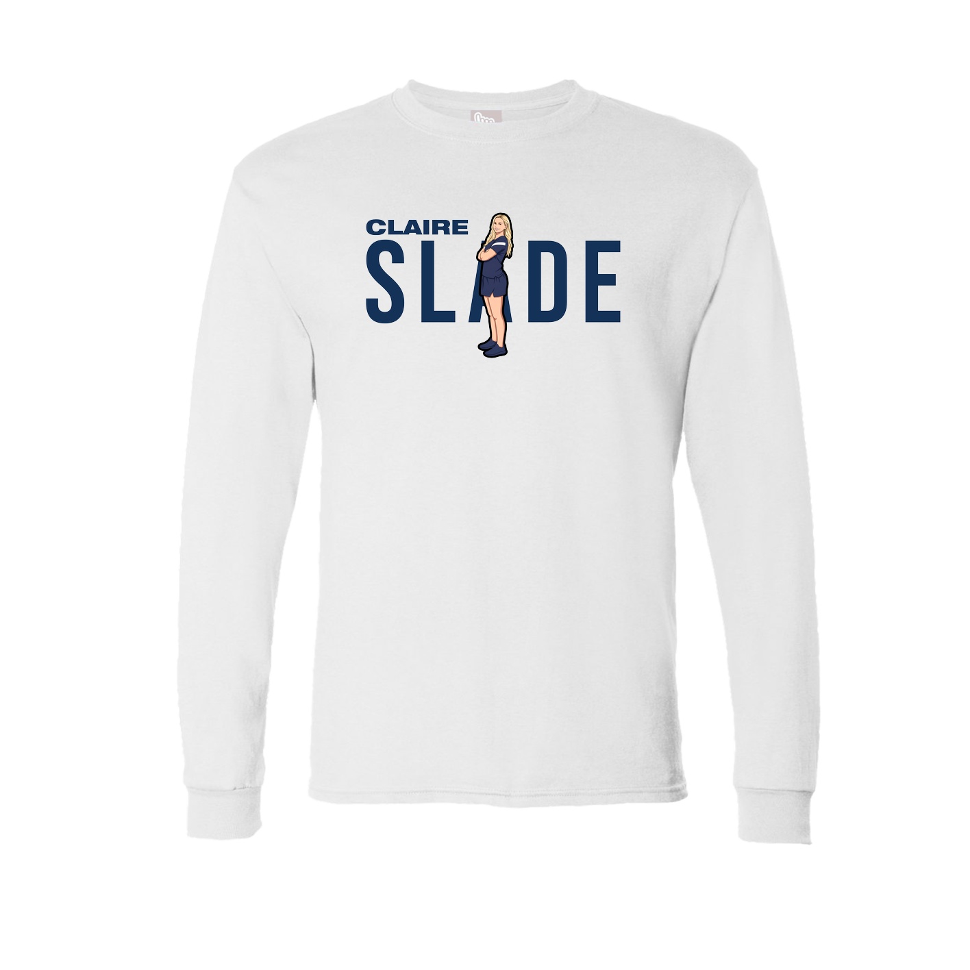 Long Sleeve Tee — Player Name in White