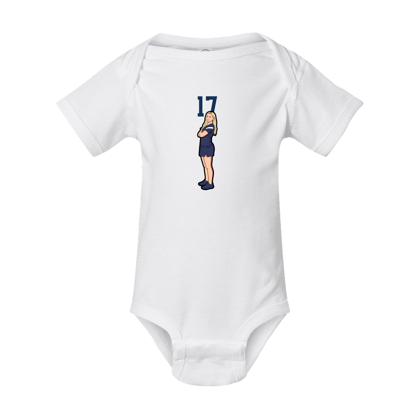 Baby Onesie — Number Top in White