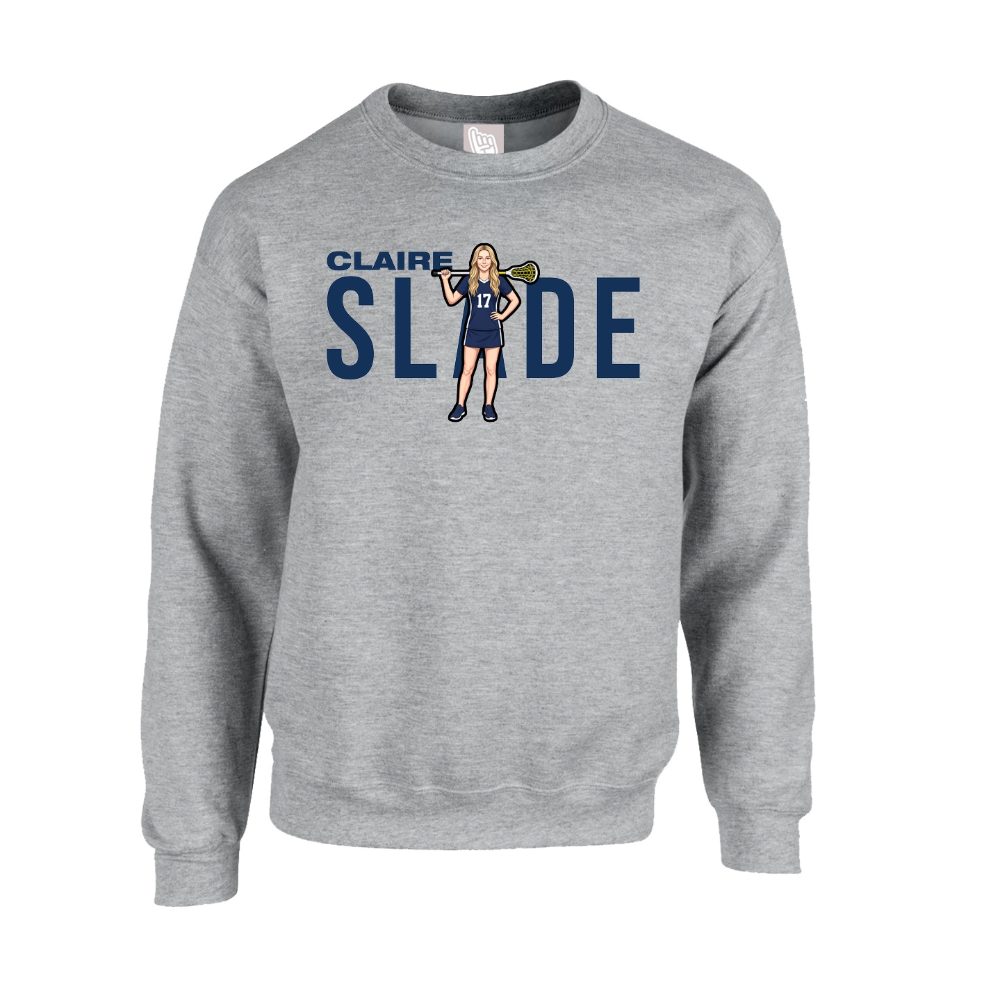 Fleece Crew — Player Name in Grey