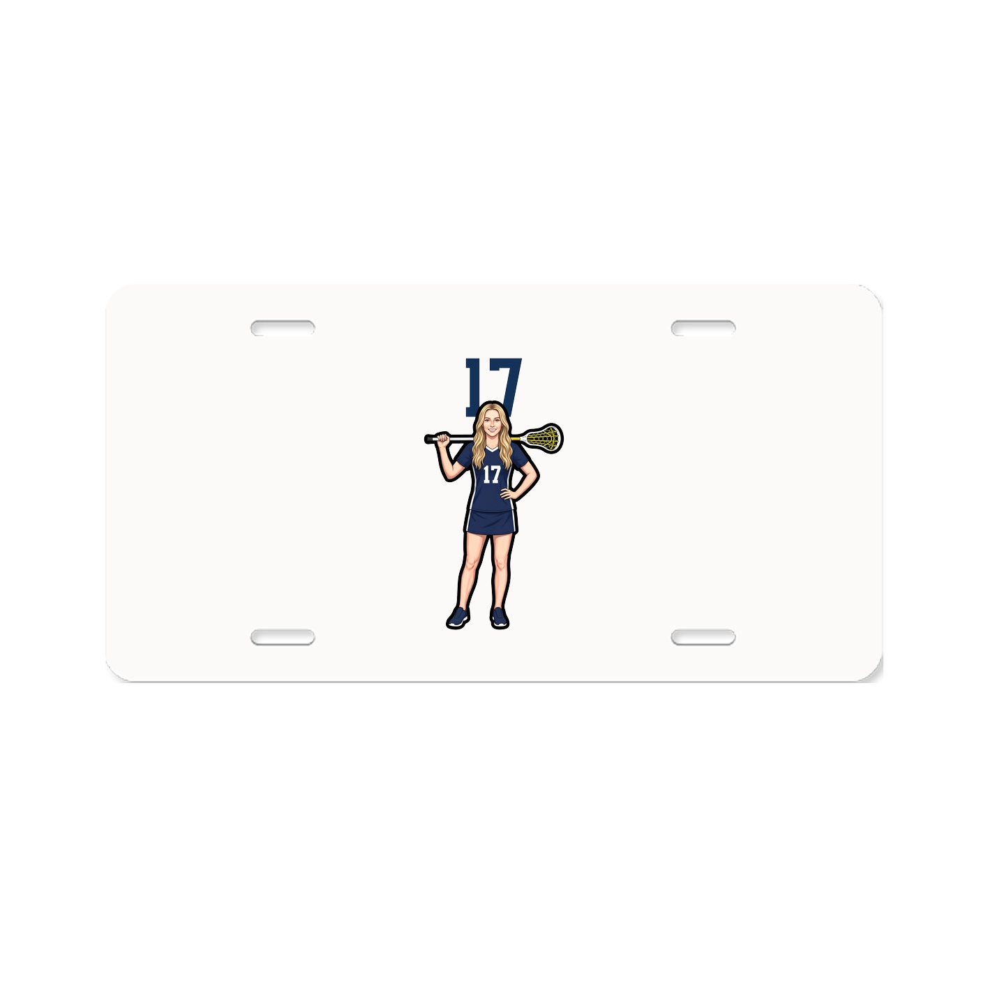 License Plate — Number Top in Classic