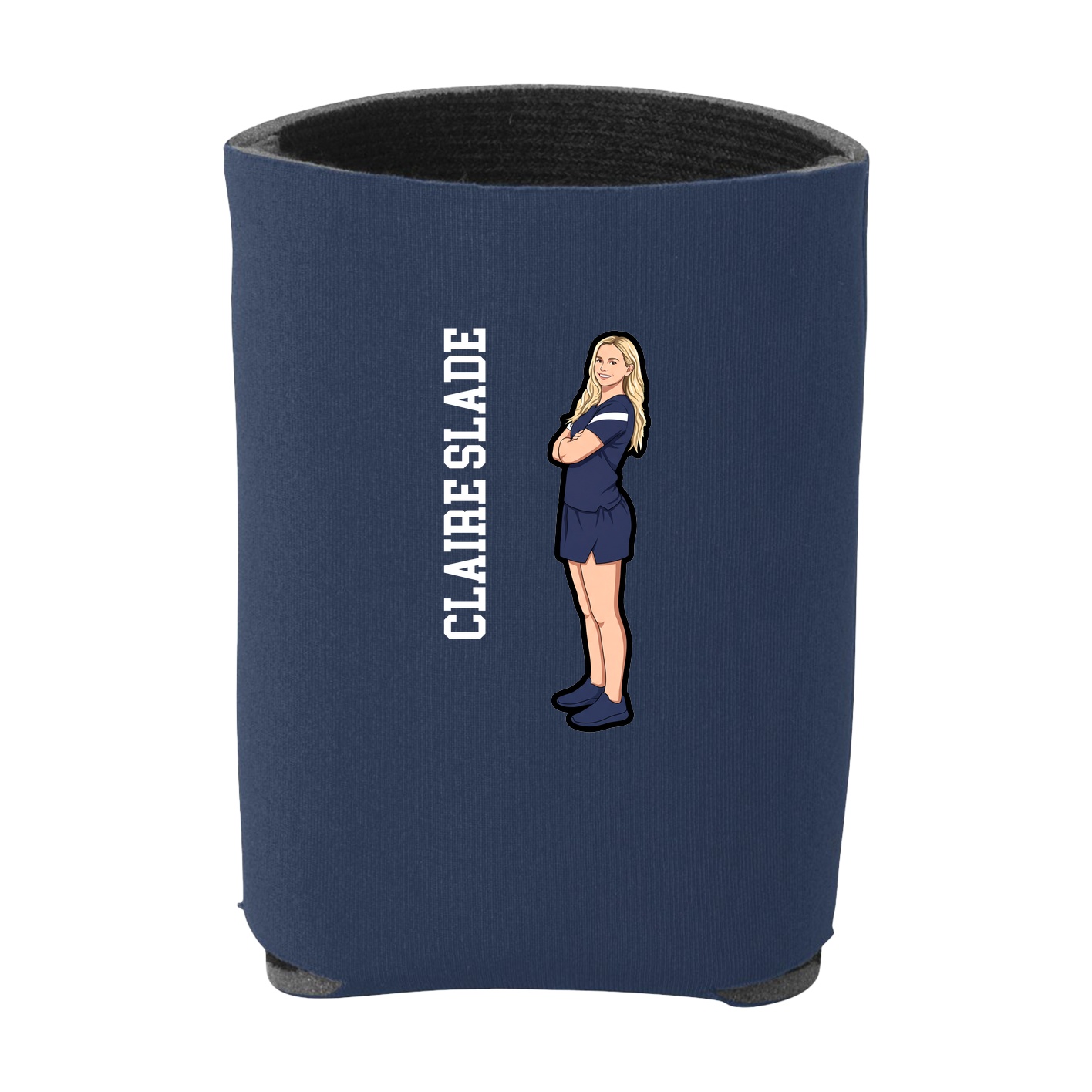 Can Holder — Name Vertical in Navy
