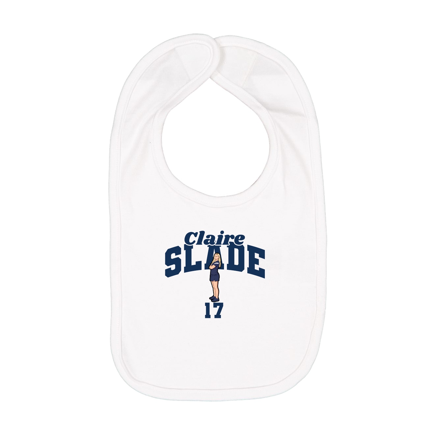 Infant Bib — Signature Arch in White