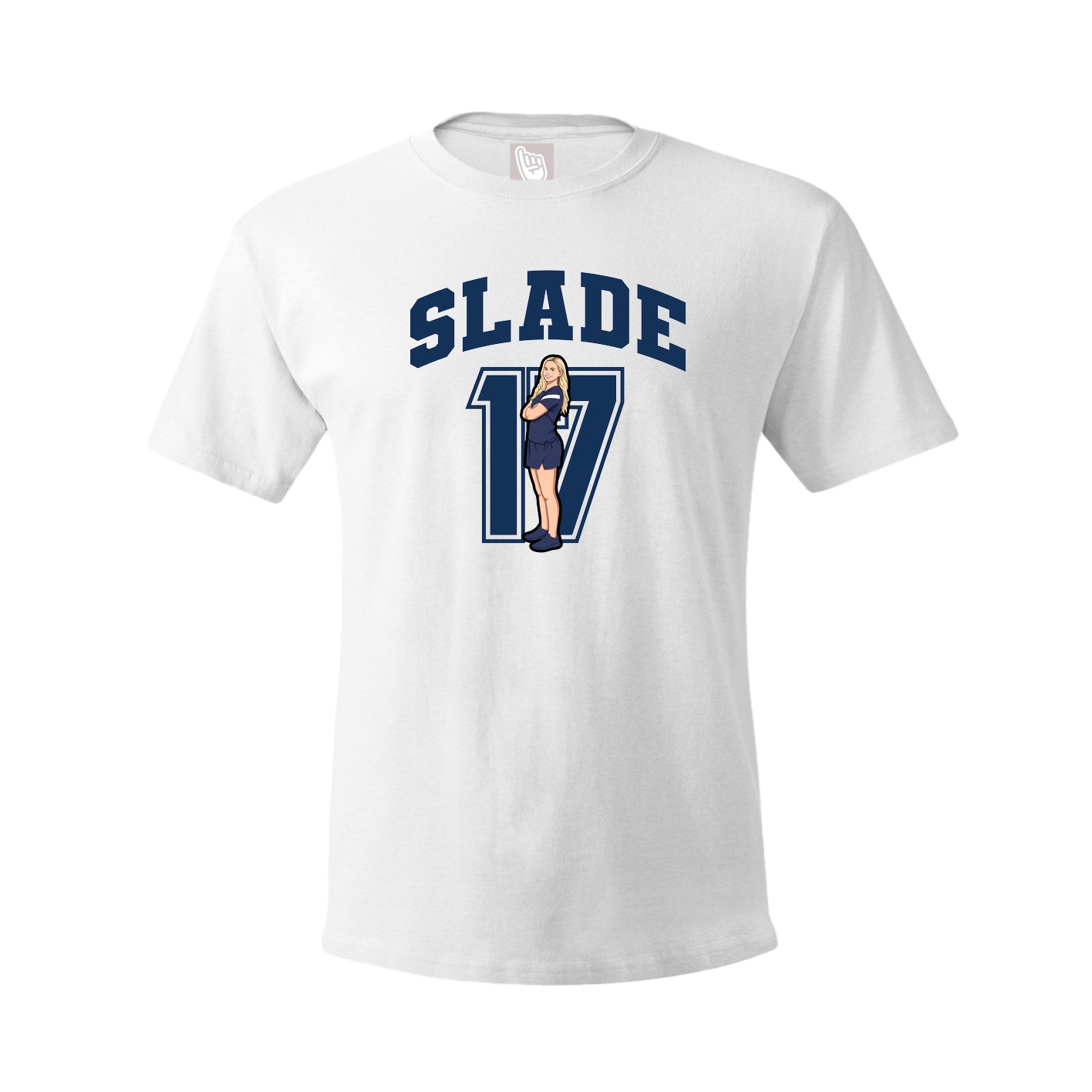Youth Tee — Number in White