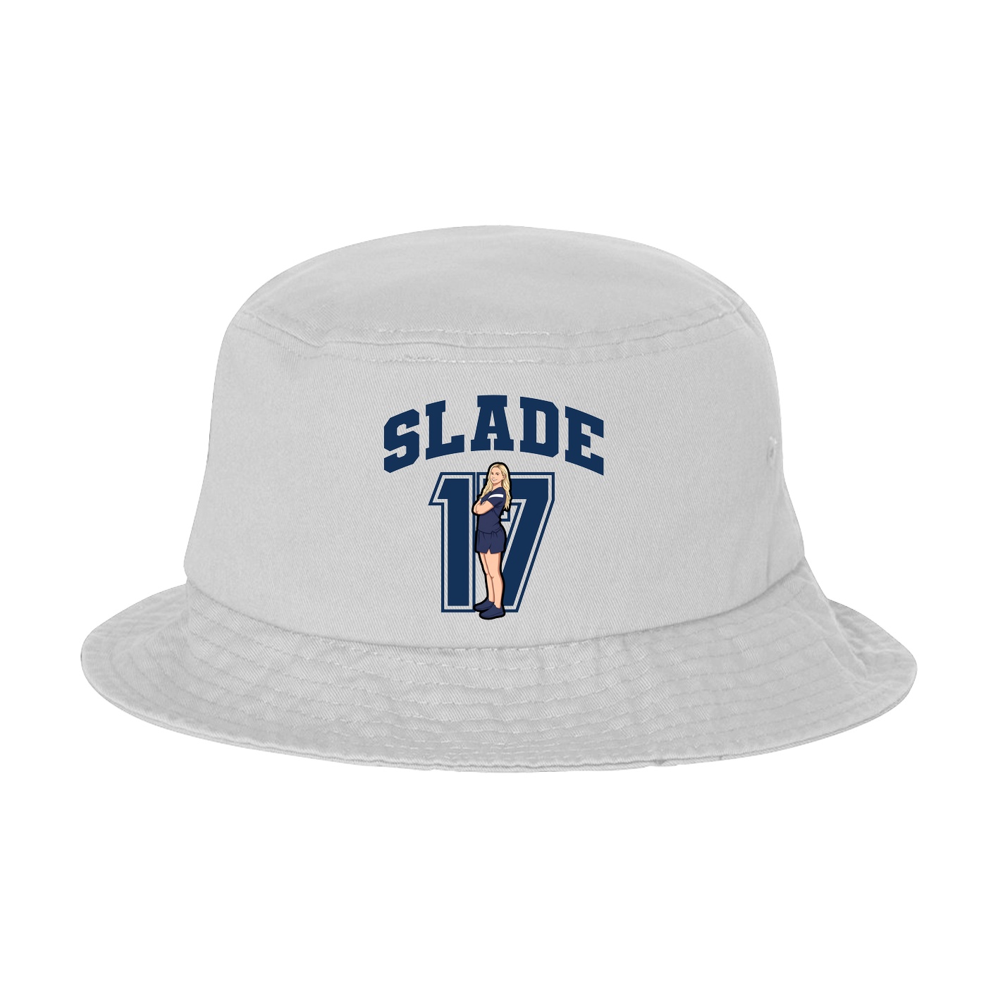 Bucket Cap — Number in White