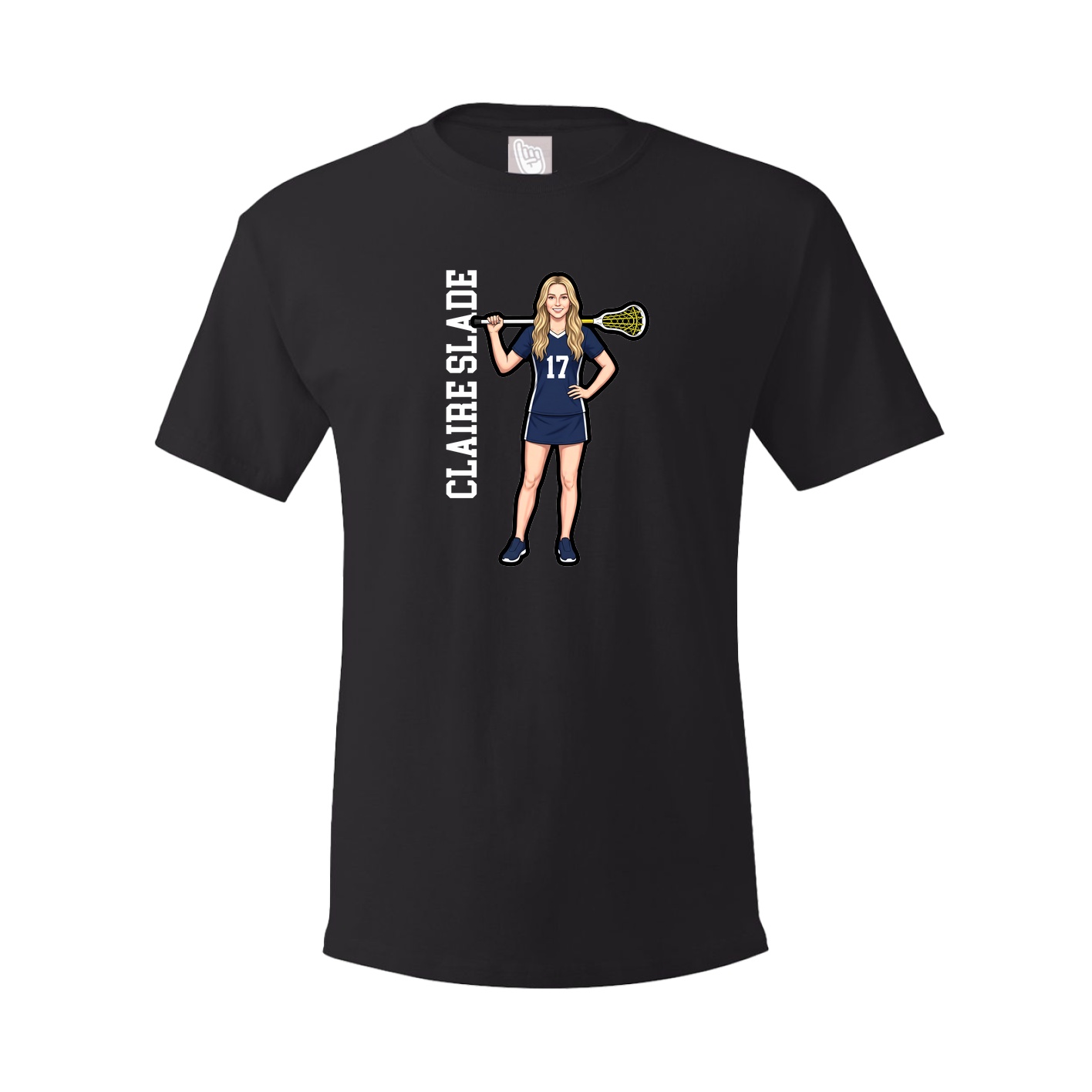 Tee — Name Vertical in Black