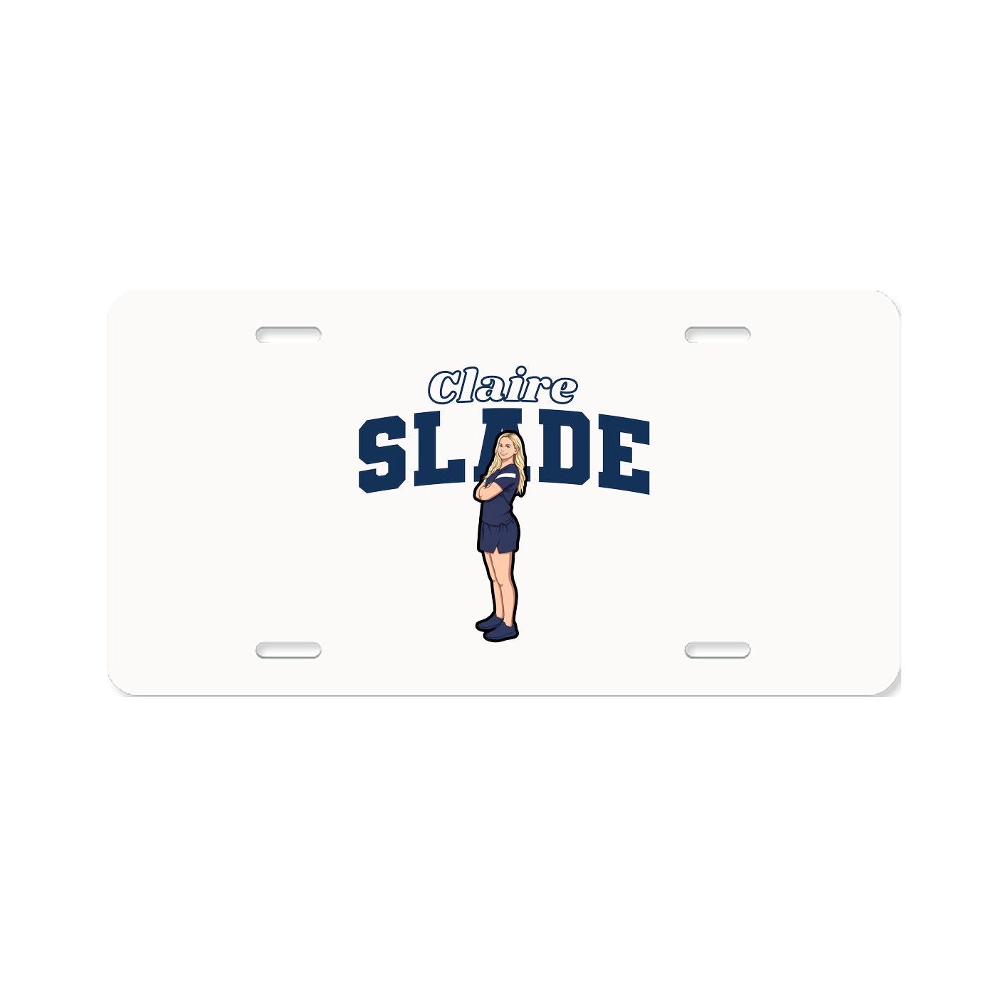 License Plate — Name Arch in Classic