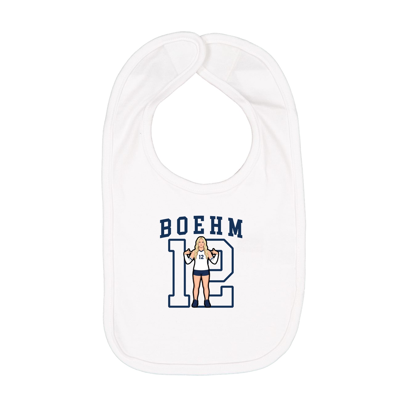 Infant Bib — Shirsey in White