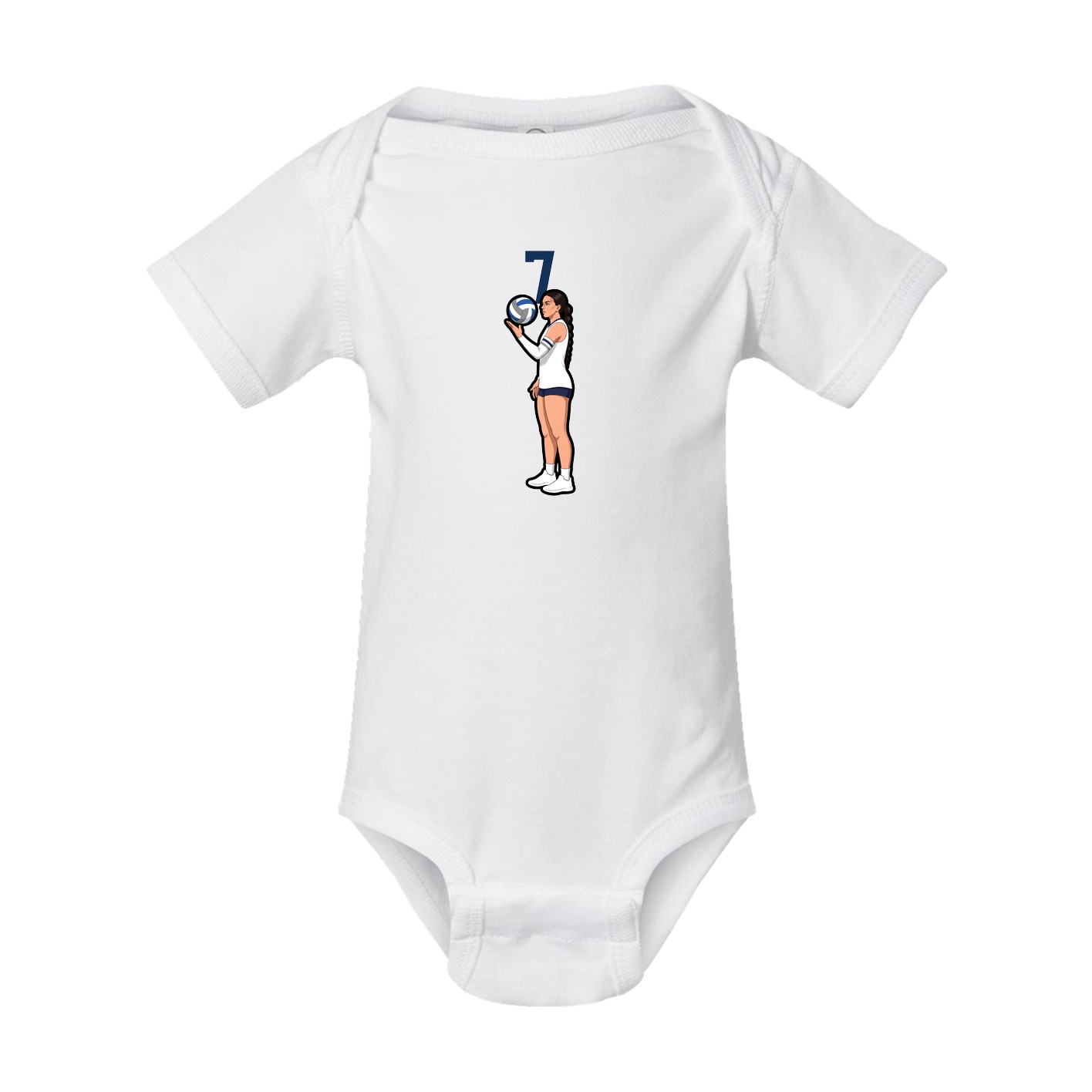 Baby Onesie — Number Top in White