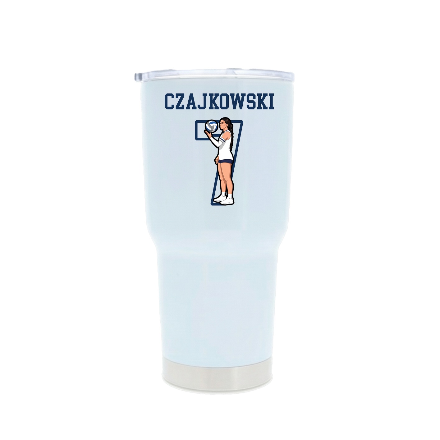 30oz Stainless Steel Tumbler — Shirsey in White