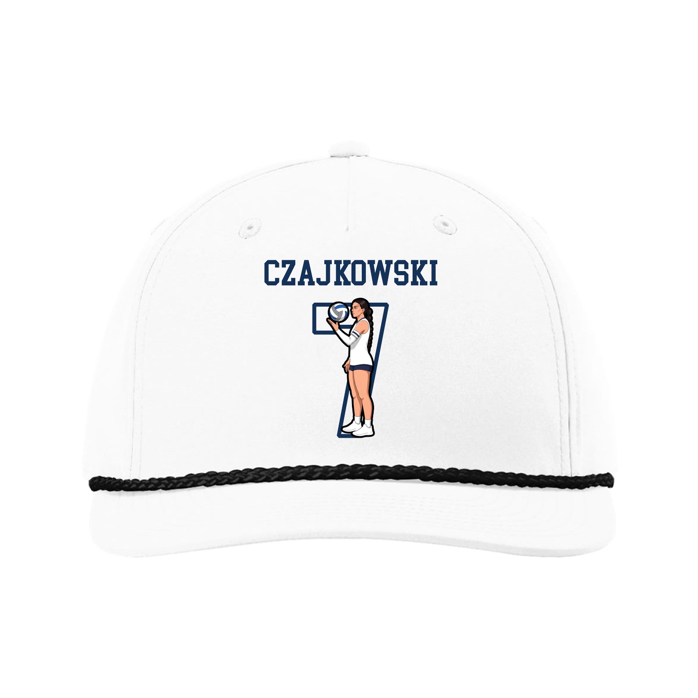 Five-Panel Classic Rope Cap — Shirsey in White