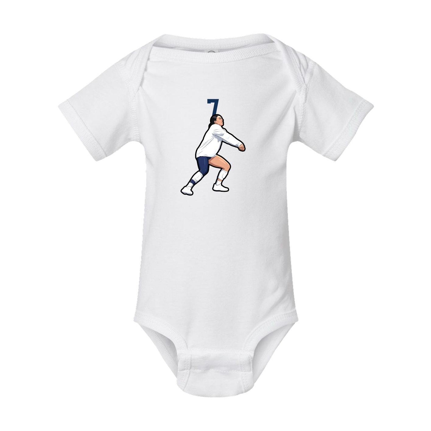 Baby Onesie — Number Top in White