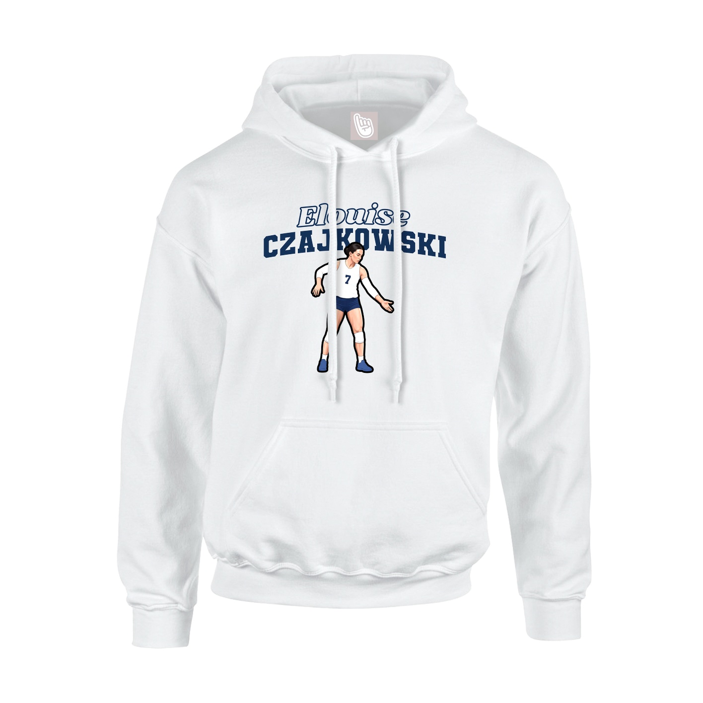 Hoodie — Name Arch in White