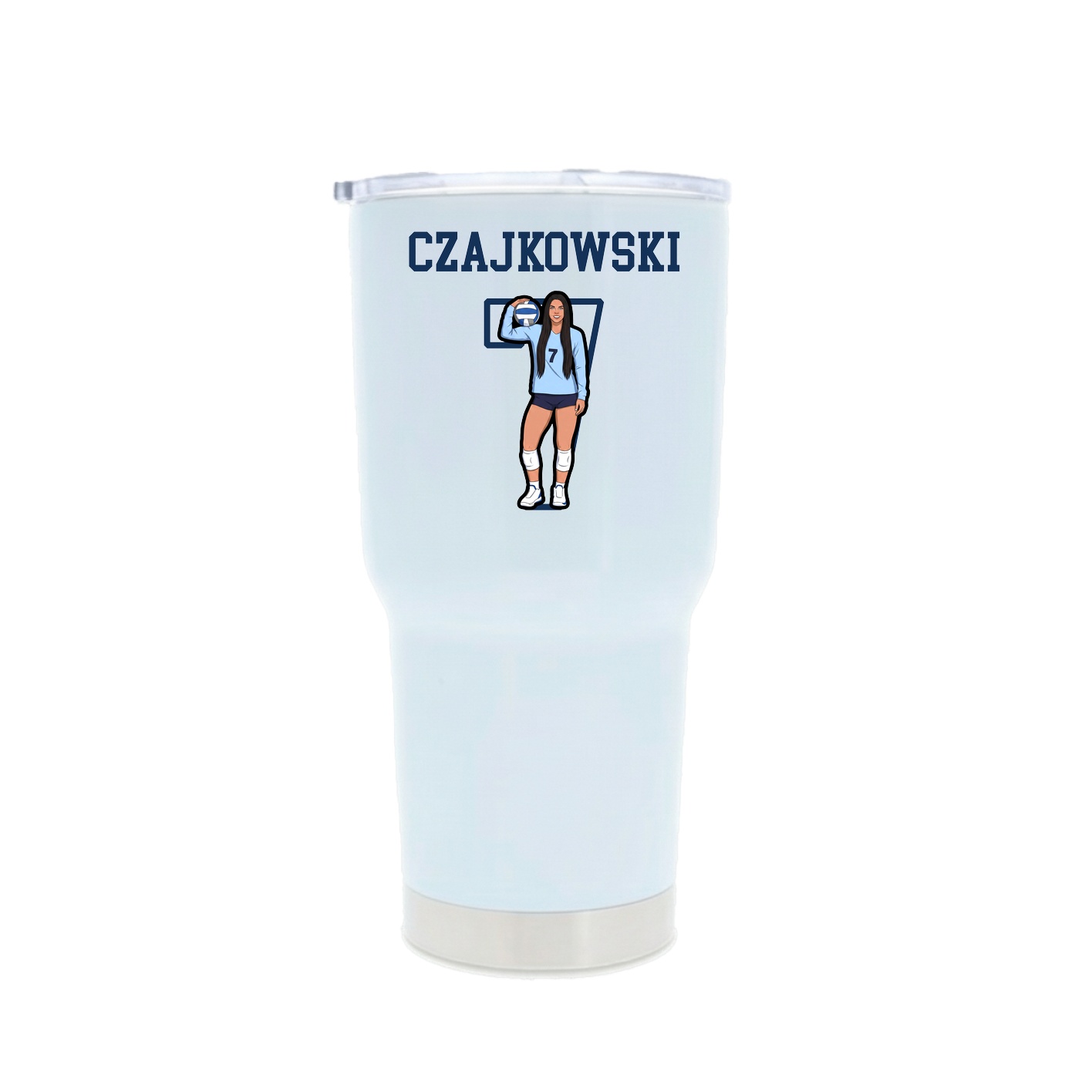 30oz Stainless Steel Tumbler — Shirsey in White