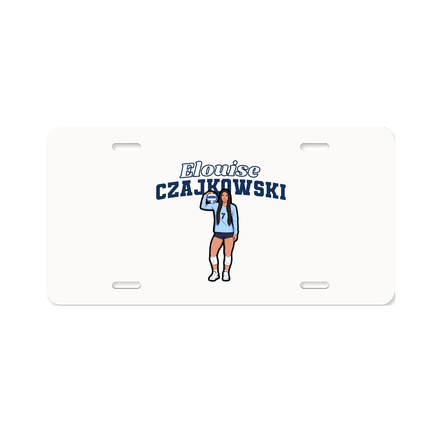 License Plate — Name Arch in Classic