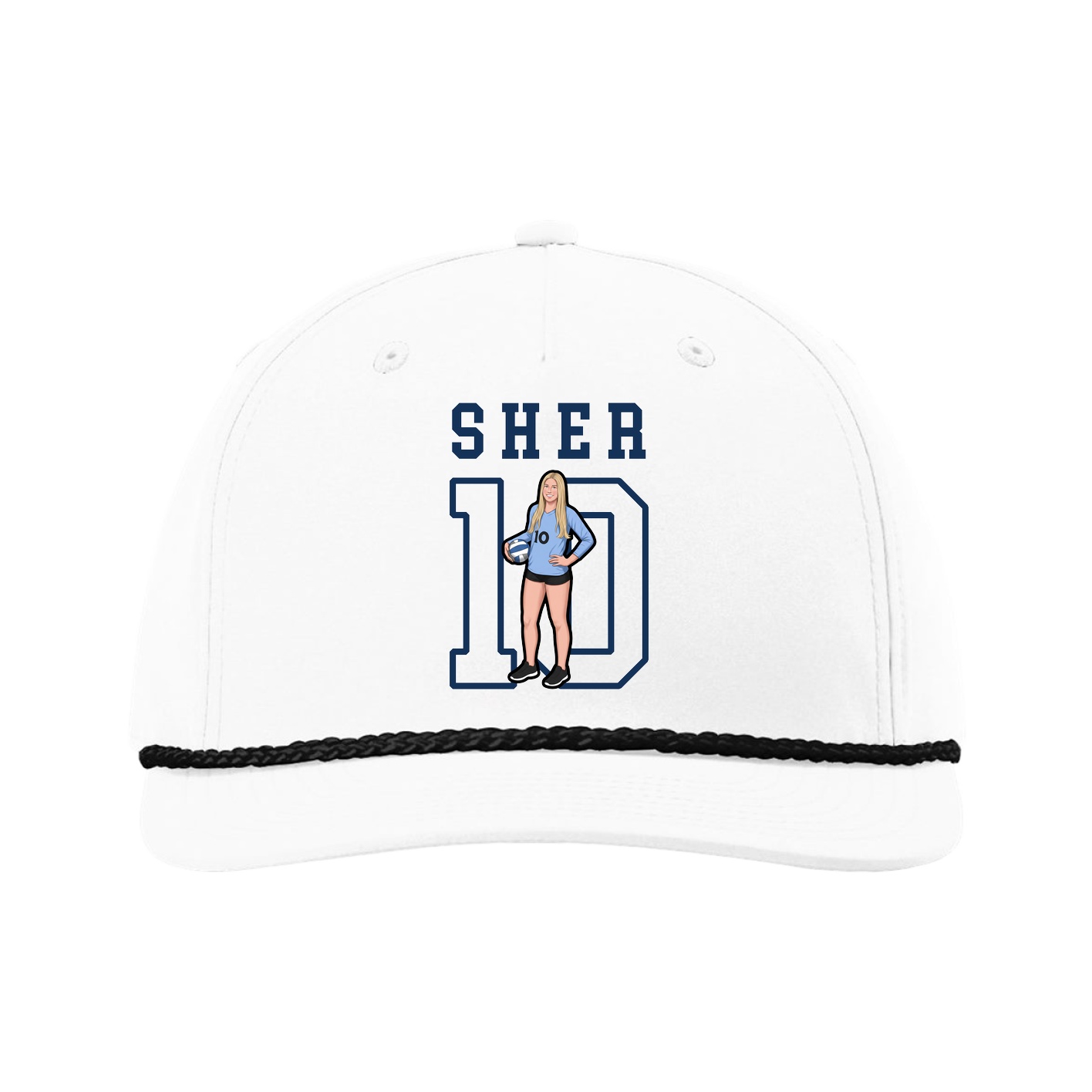 Five-Panel Classic Rope Cap — Shirsey in White