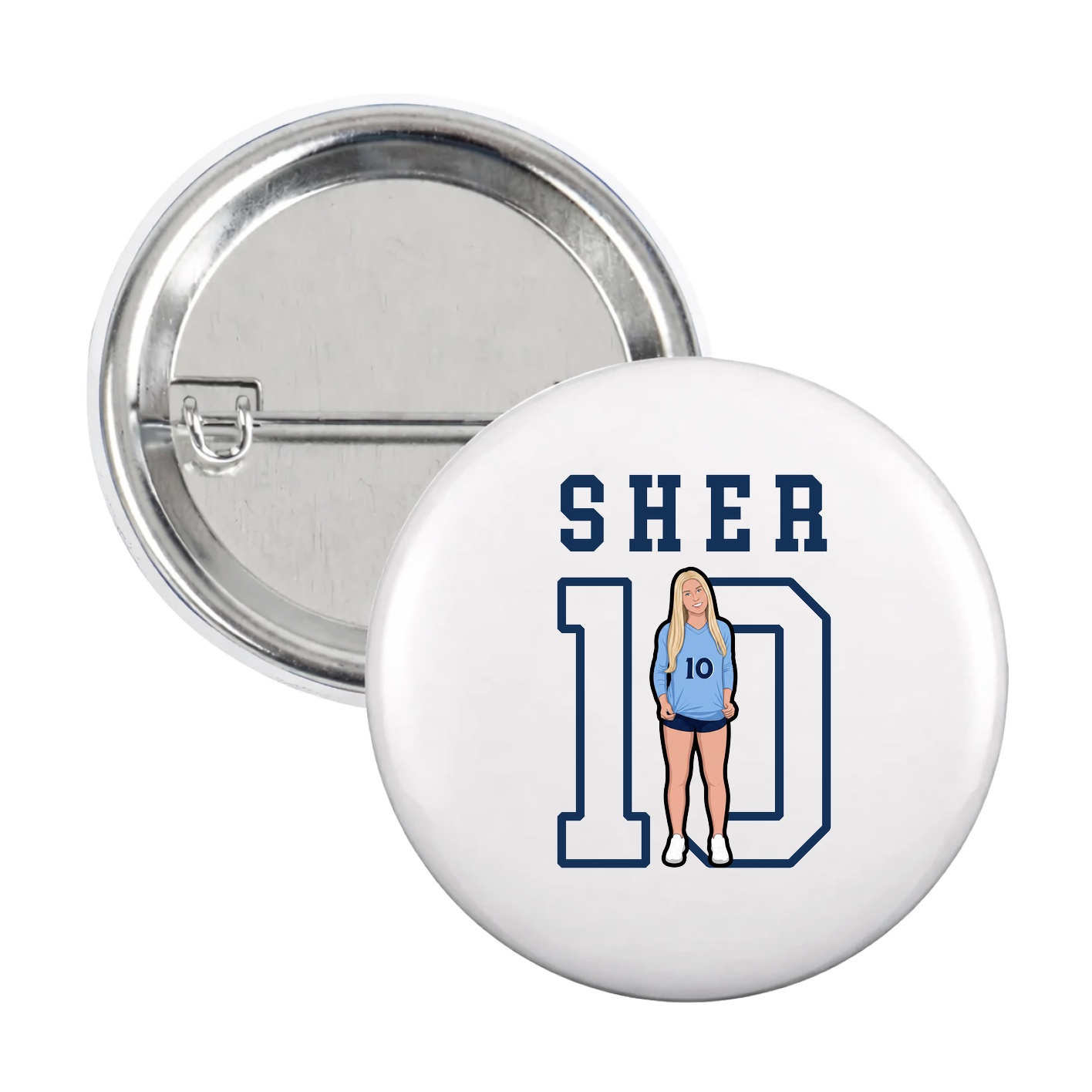 Game Day Button — Shirsey in White