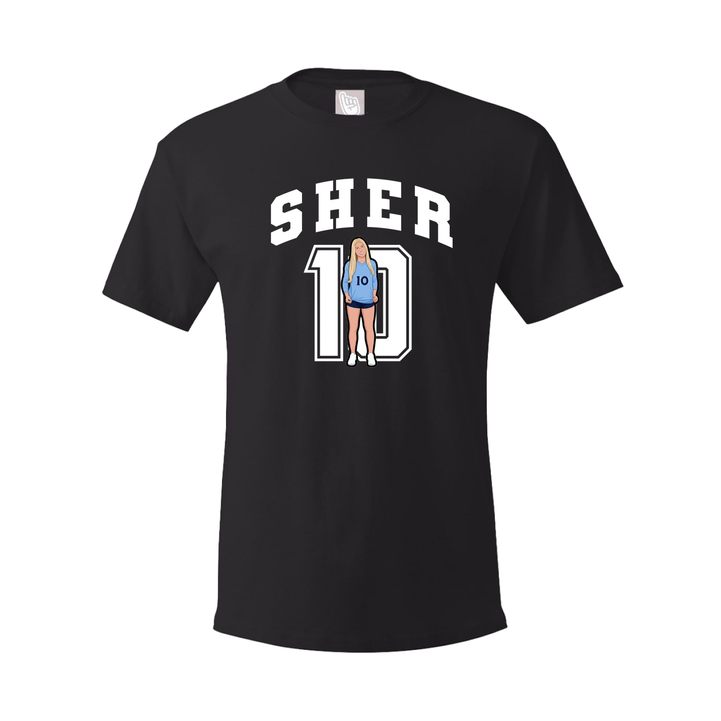 Youth Tee — Number in Black