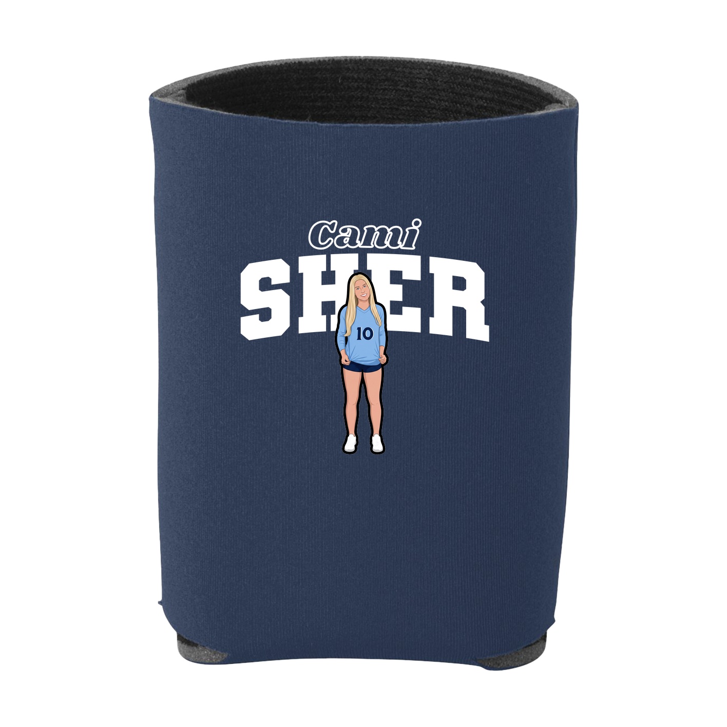 Can Holder — Name Arch in Navy