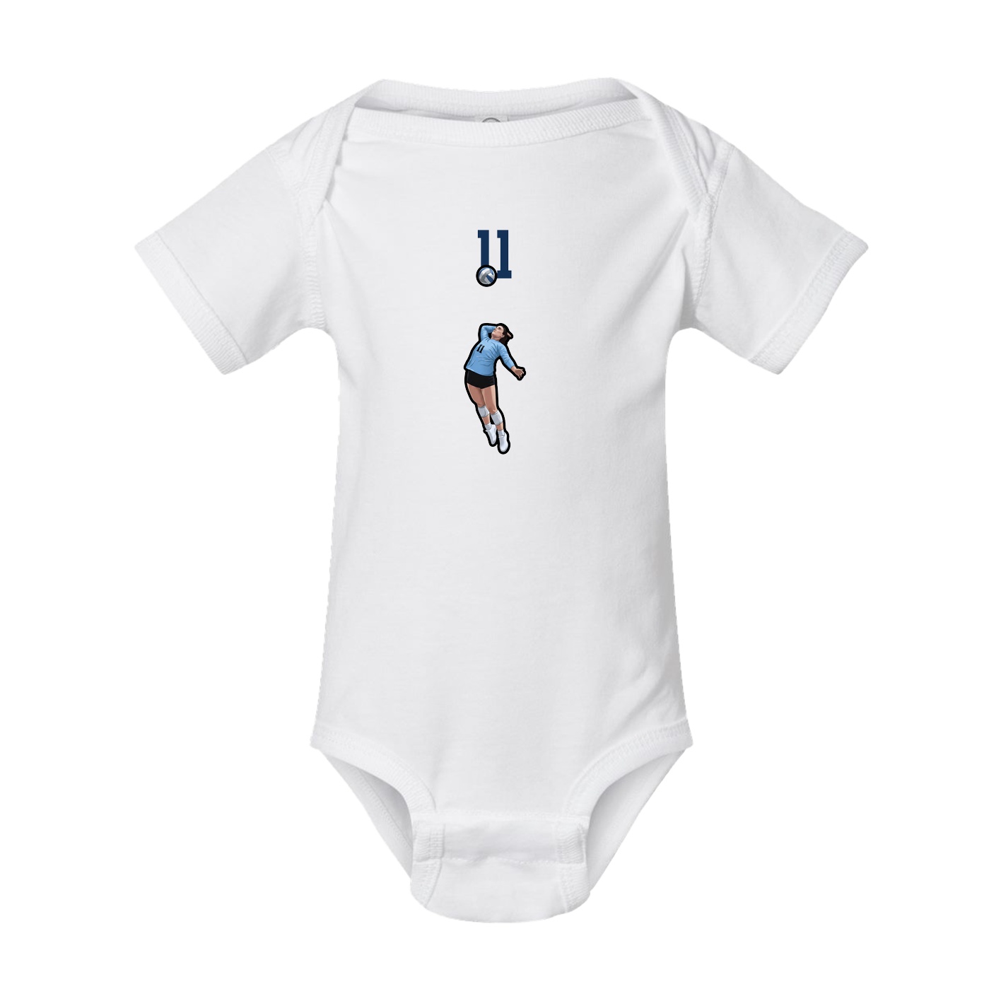 Baby Onesie — Number Top in White