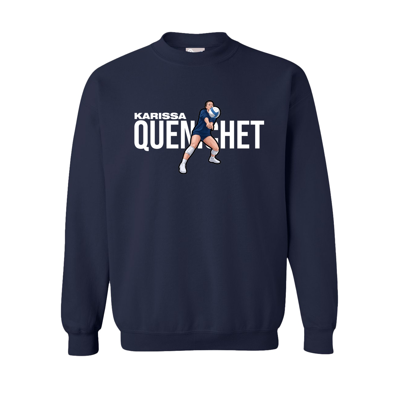 Fleece Crew — Player Name in Navy