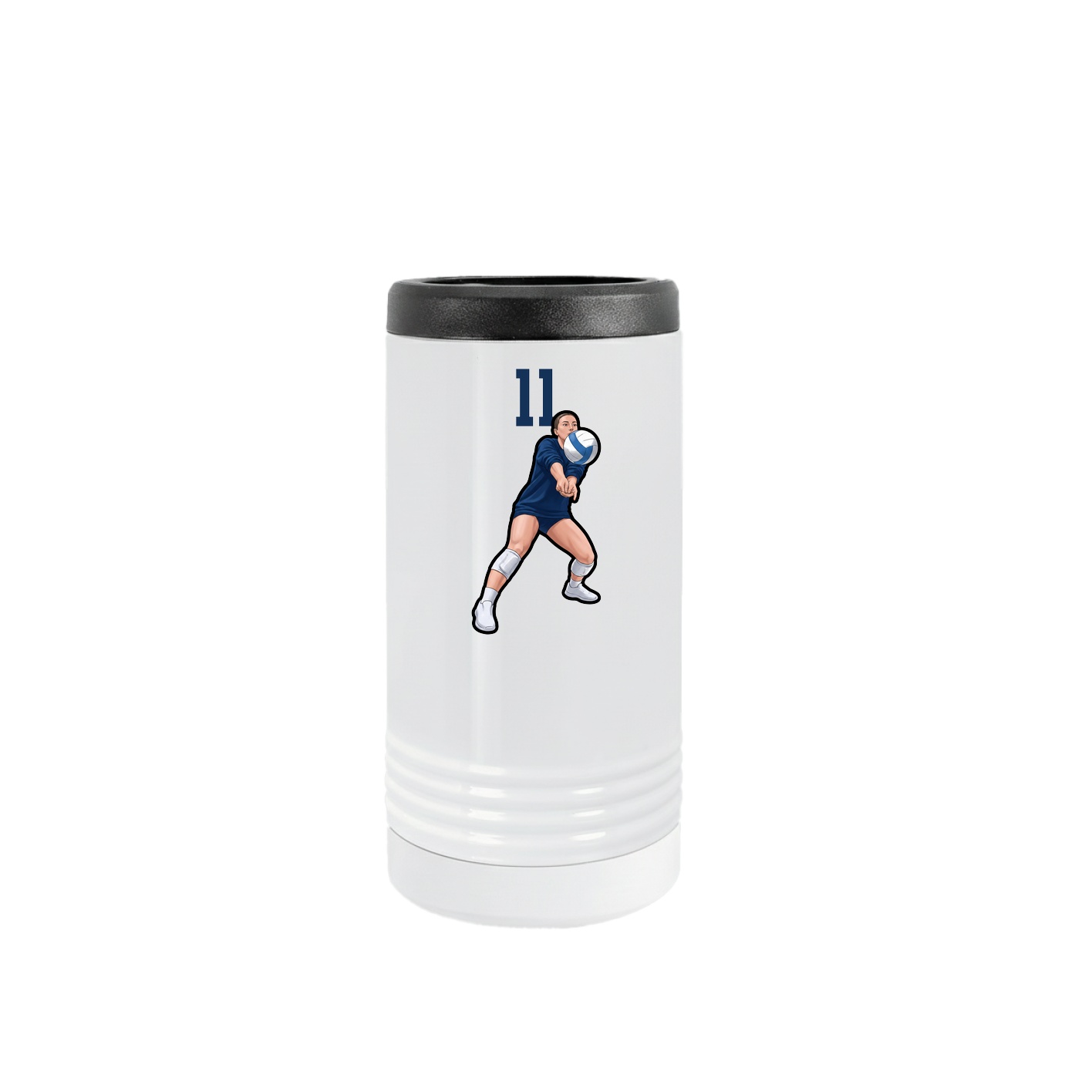 Slim Beverage Holder — Number Top in White