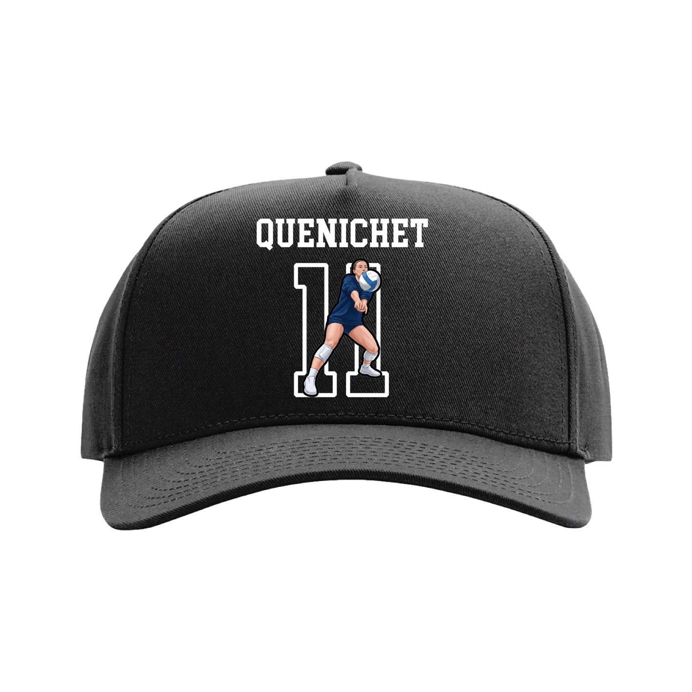 Full Fabric Five-Panel Champ Cap — Shirsey in Black