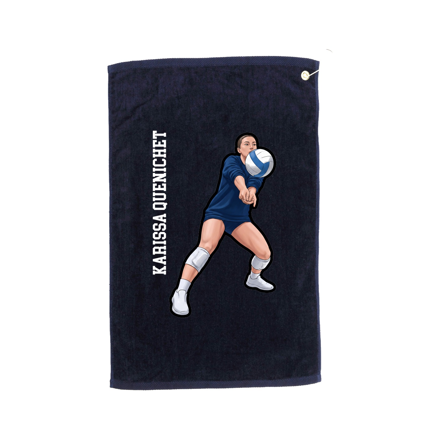 Golf Towel — Name Vertical in Navy