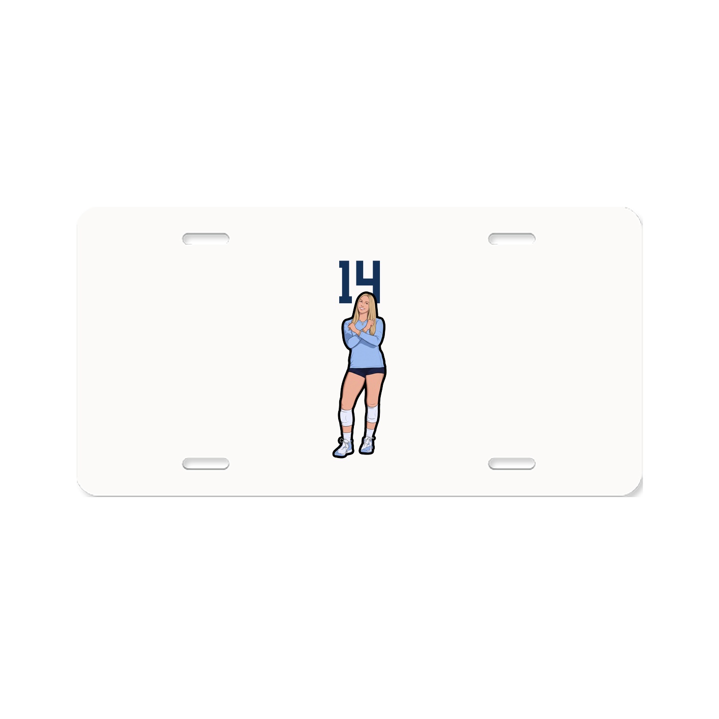 License Plate — Number Top in Classic