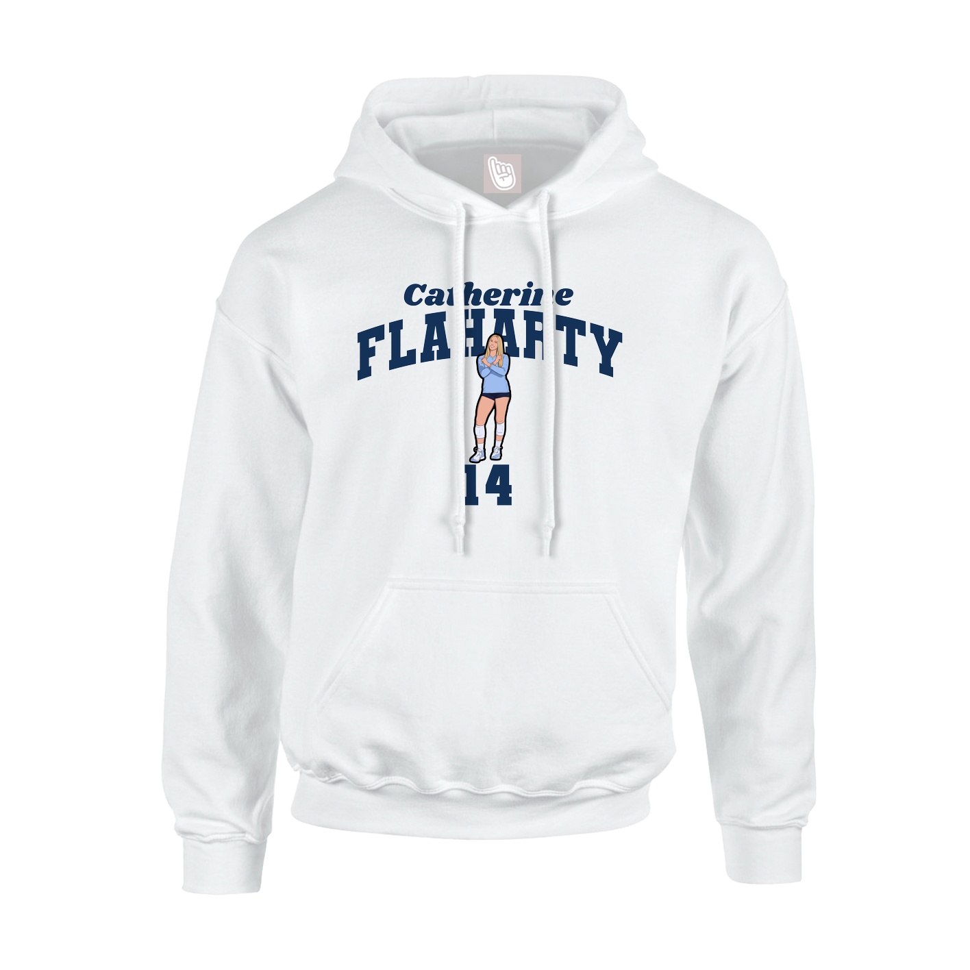 Youth Hoodie — Signature Arch in White