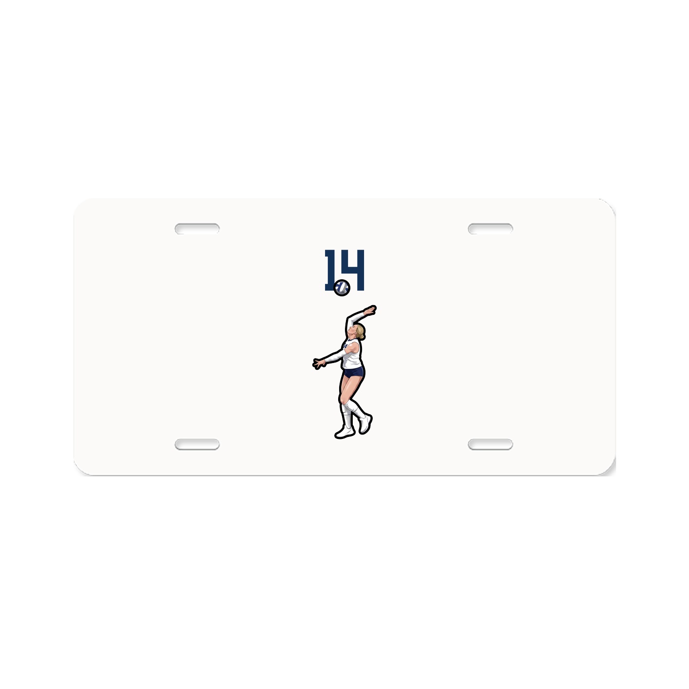 License Plate — Number Top in Classic