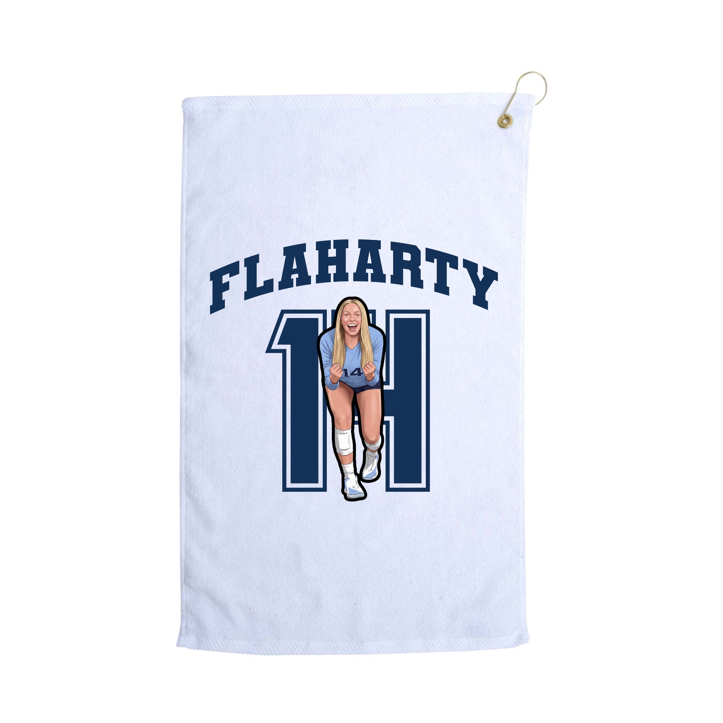 Golf Towel — Number in White