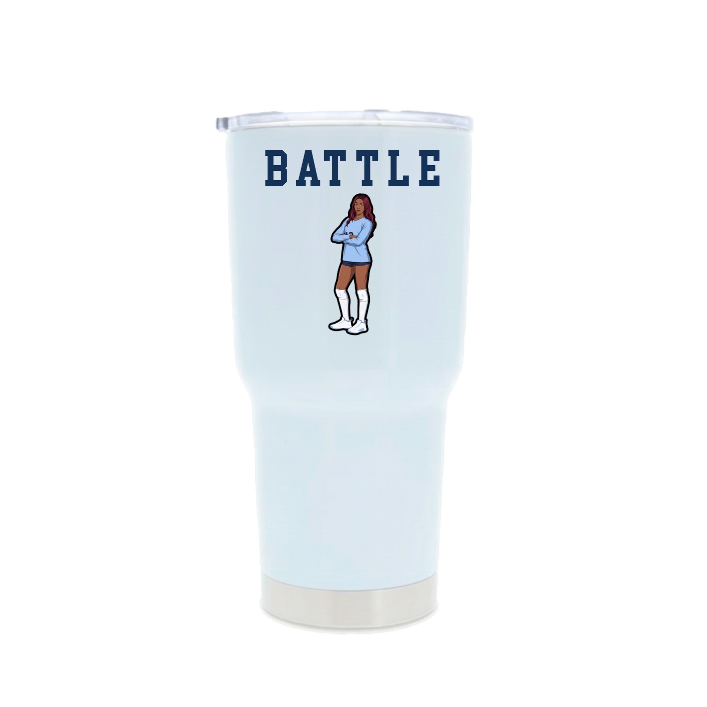 30oz Stainless Steel Tumbler — Shirsey in White