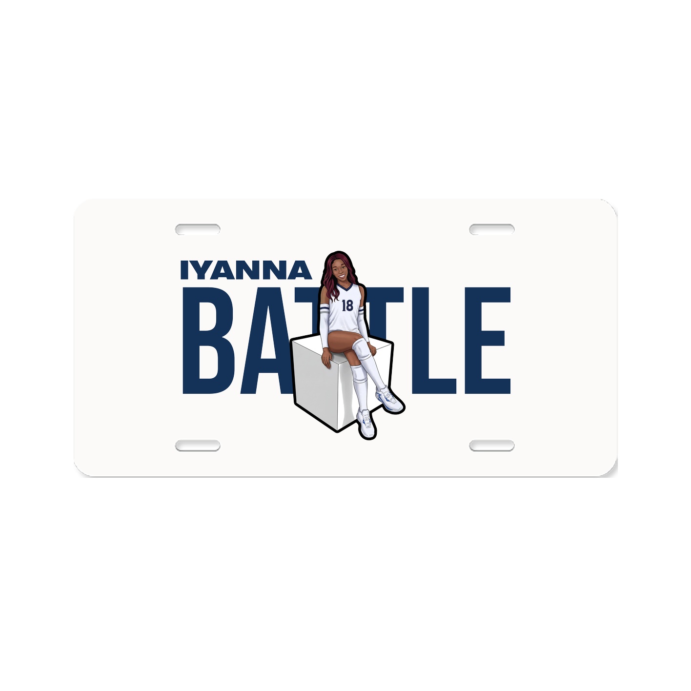 License Plate — Player Name in Classic