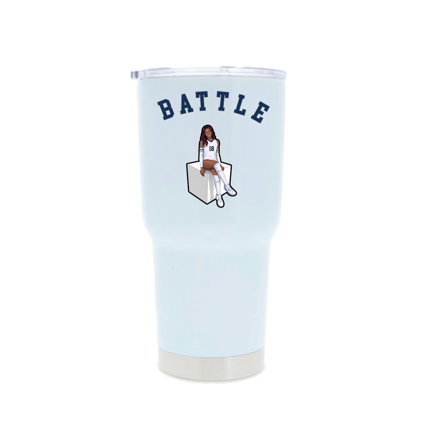 30oz Stainless Steel Tumbler — Shirsey Arch in White
