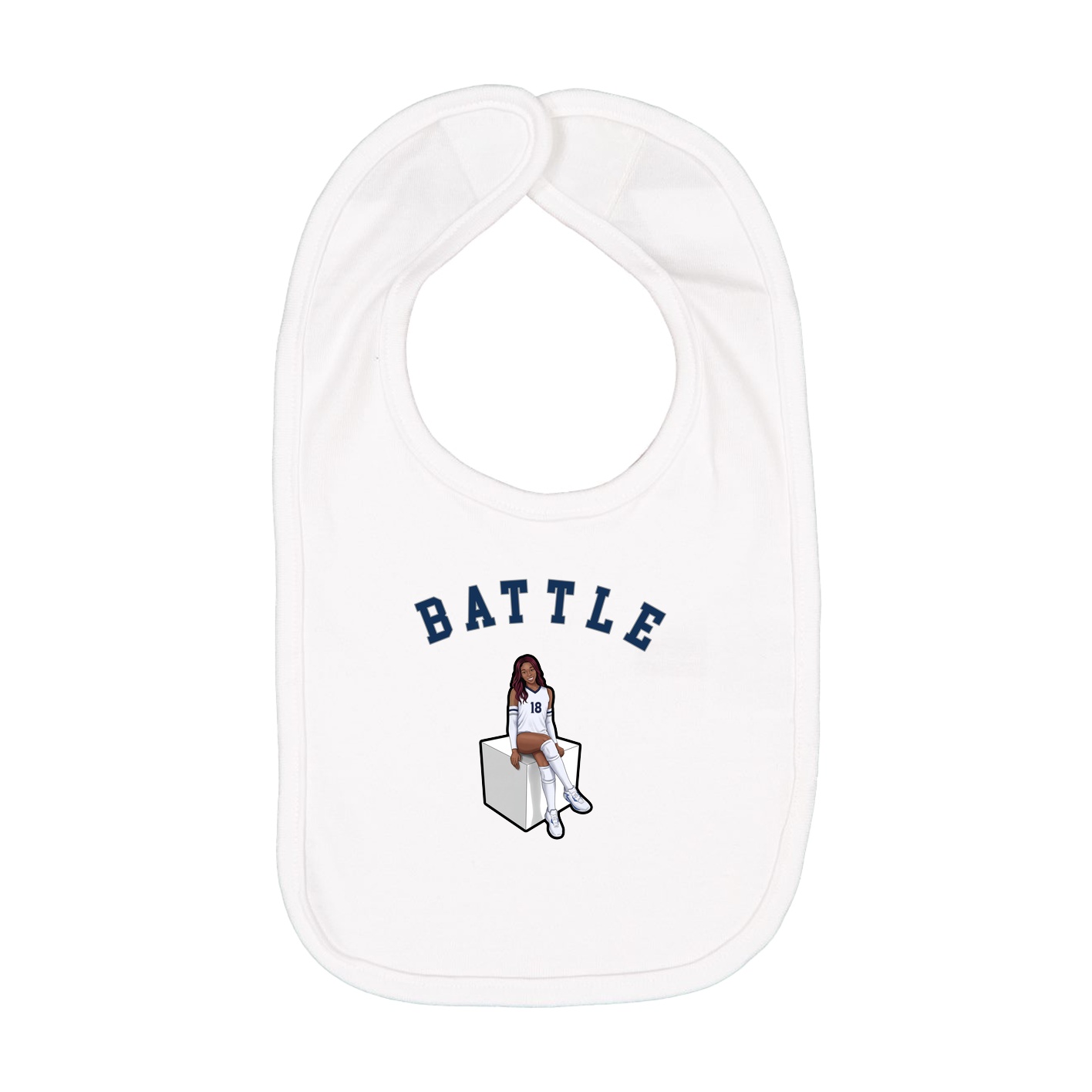 Infant Bib — Shirsey Arch in White