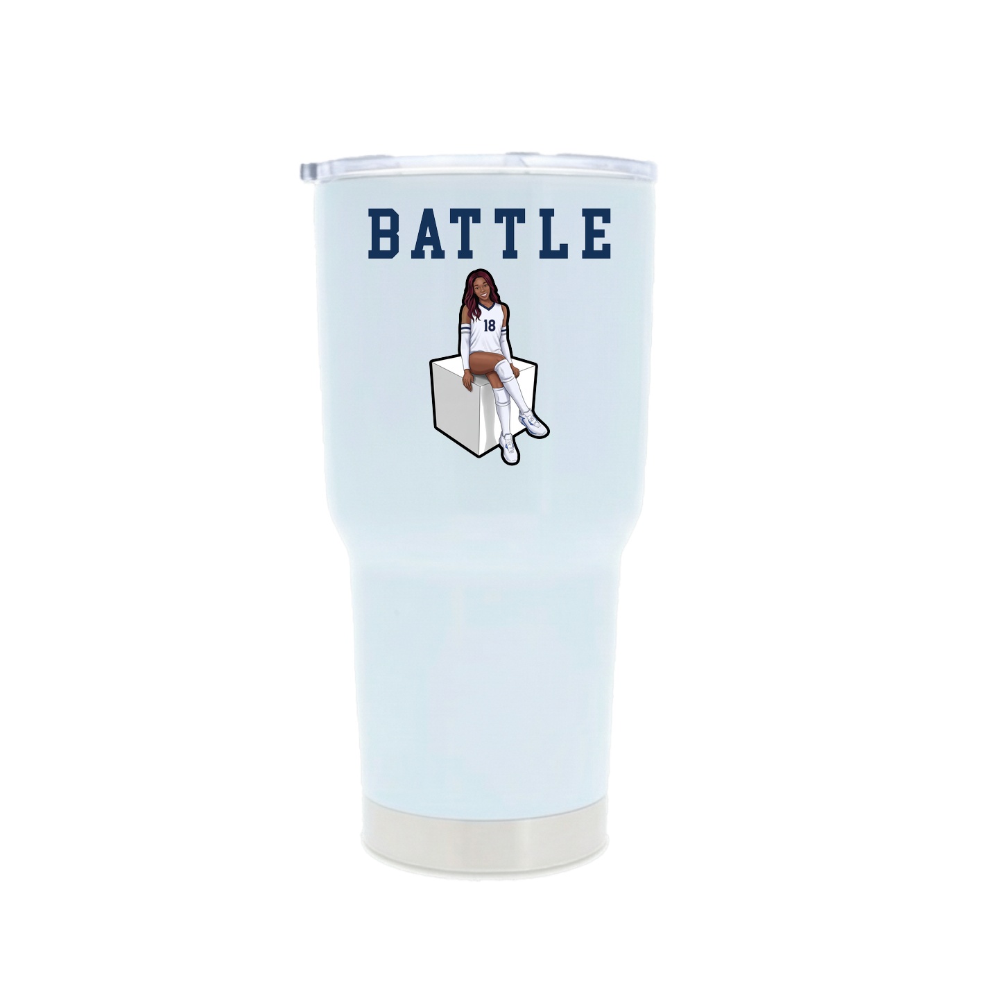 30oz Stainless Steel Tumbler — Shirsey in White