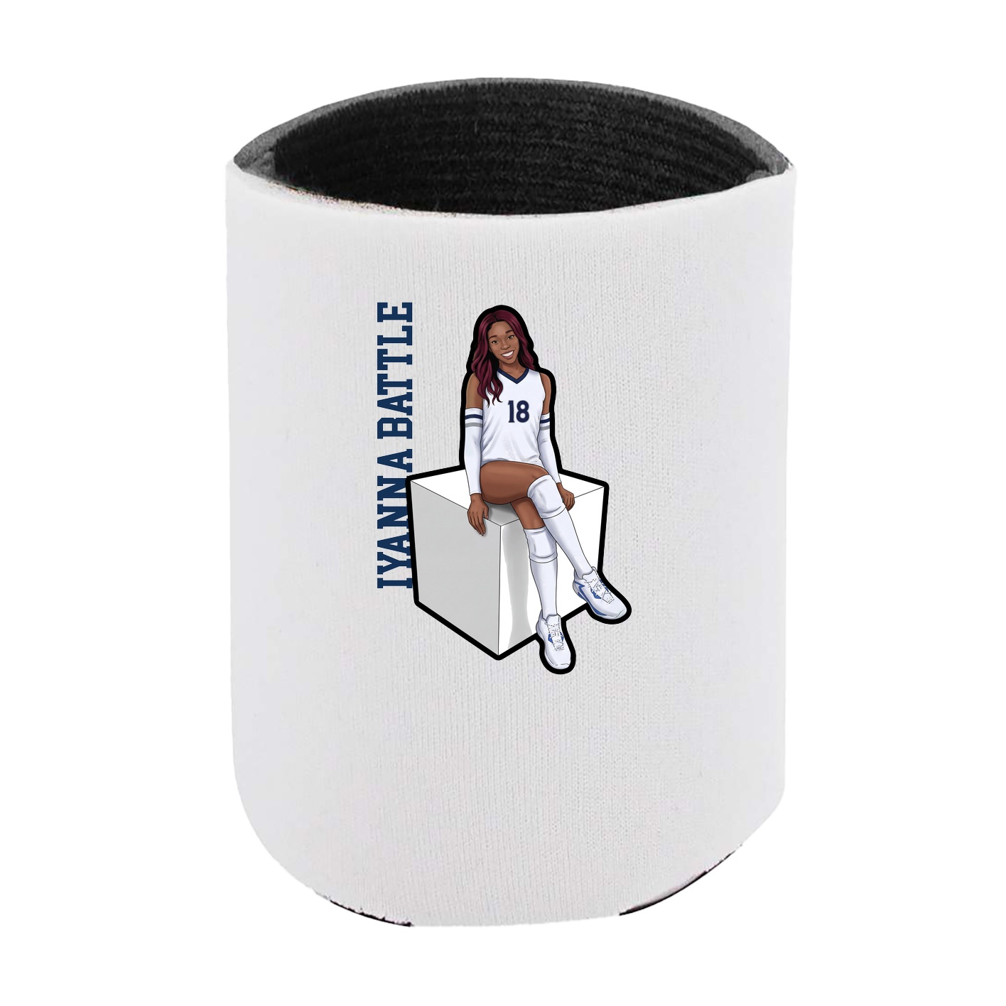Can Holder — Name Vertical in White