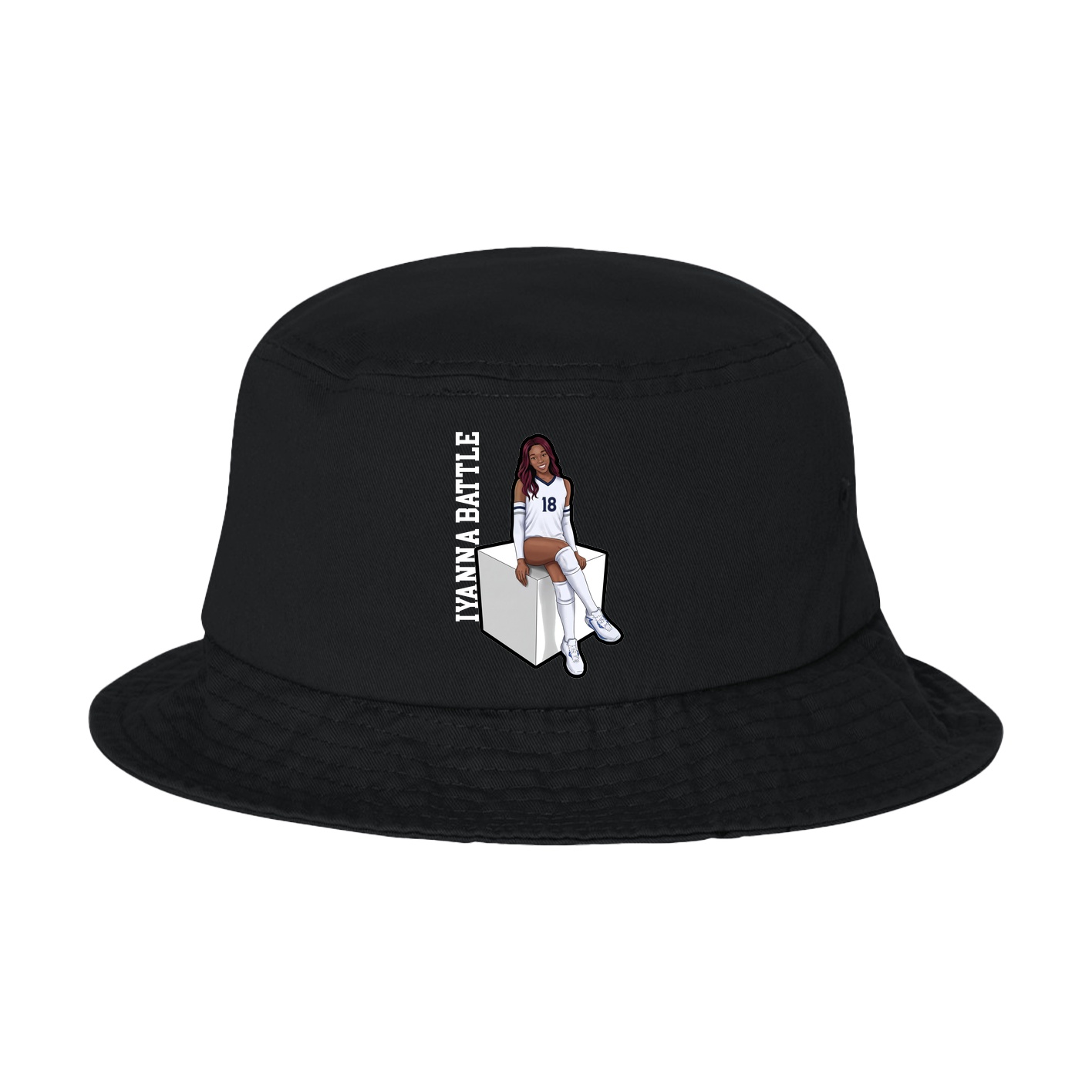 Bucket Cap — Name Vertical in Black