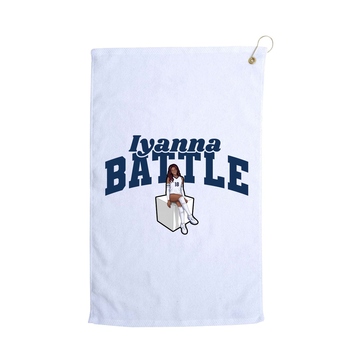 Golf Towel — Signature Arch in White