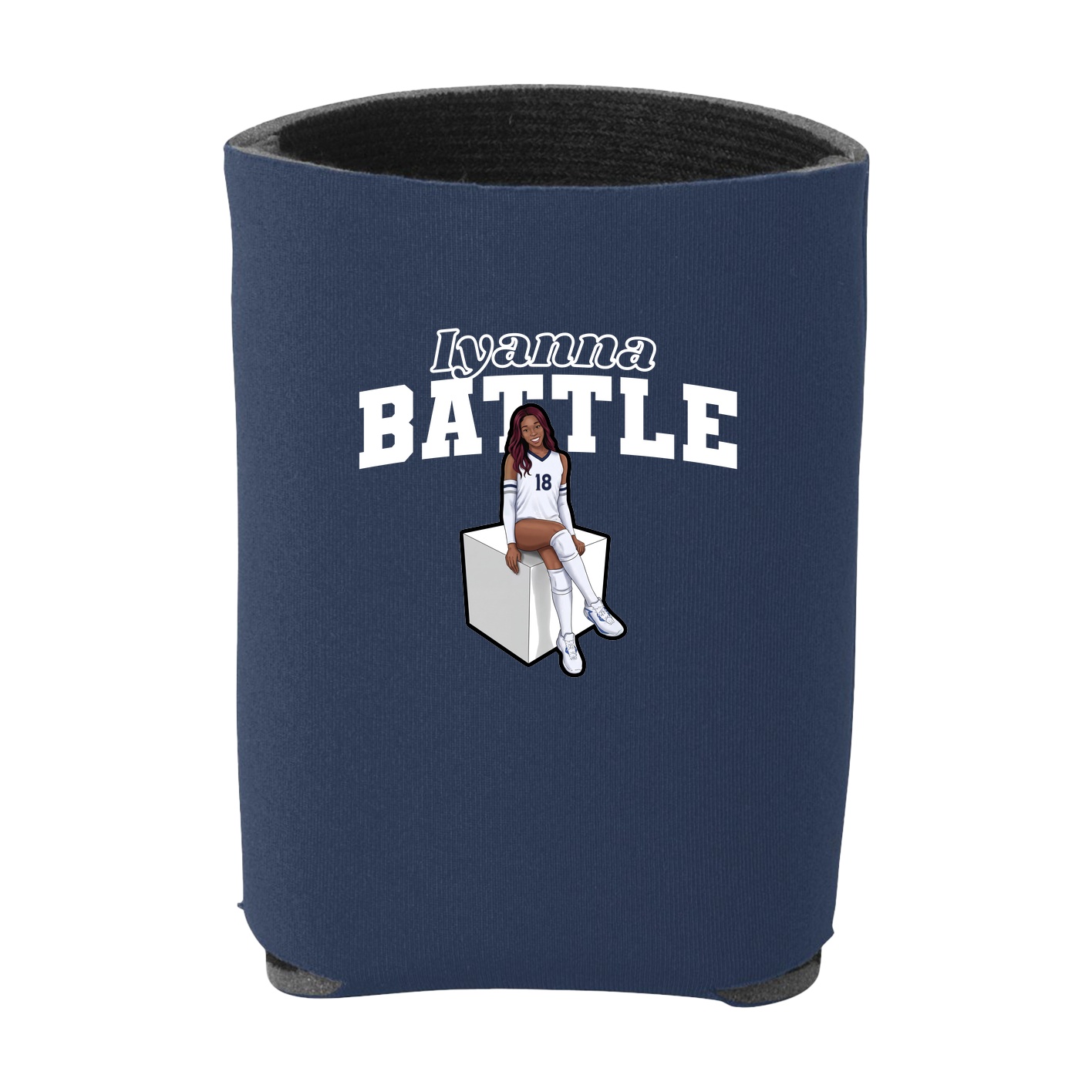 Can Holder — Name Arch in Navy