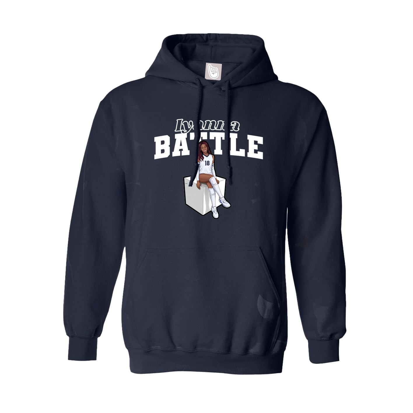 Hoodie — Name Arch in Navy