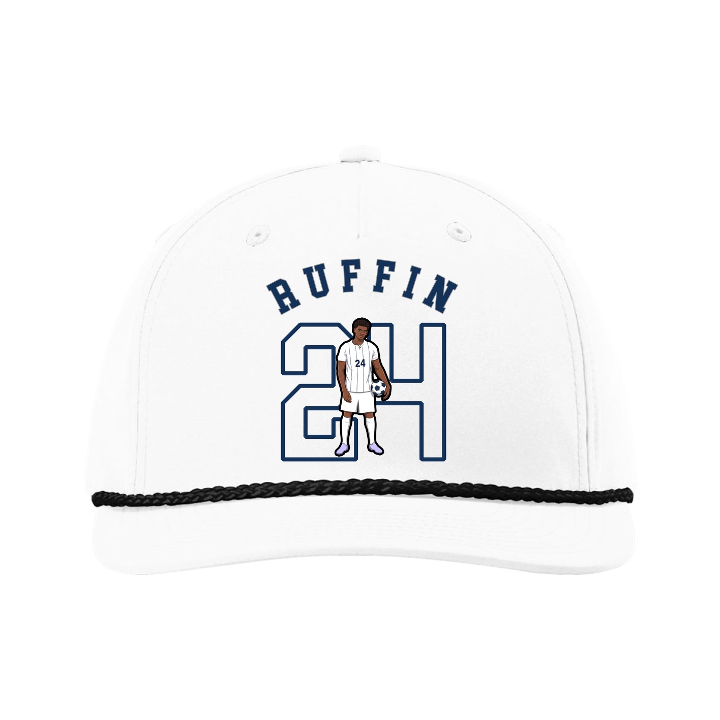 Five-Panel Classic Rope Cap — Shirsey Arch in White
