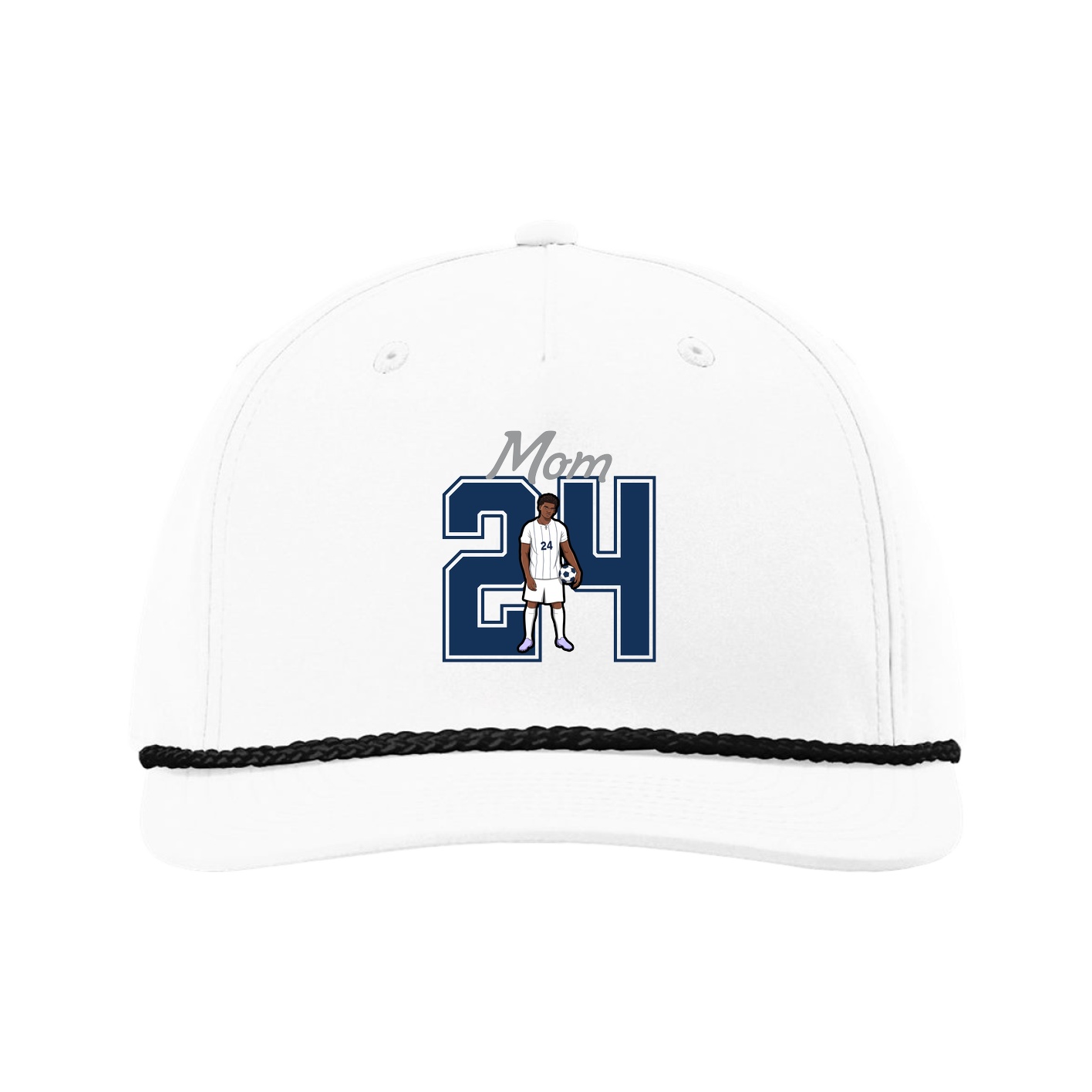 Five-Panel Classic Rope Cap — Mothers Day Shirsey in White