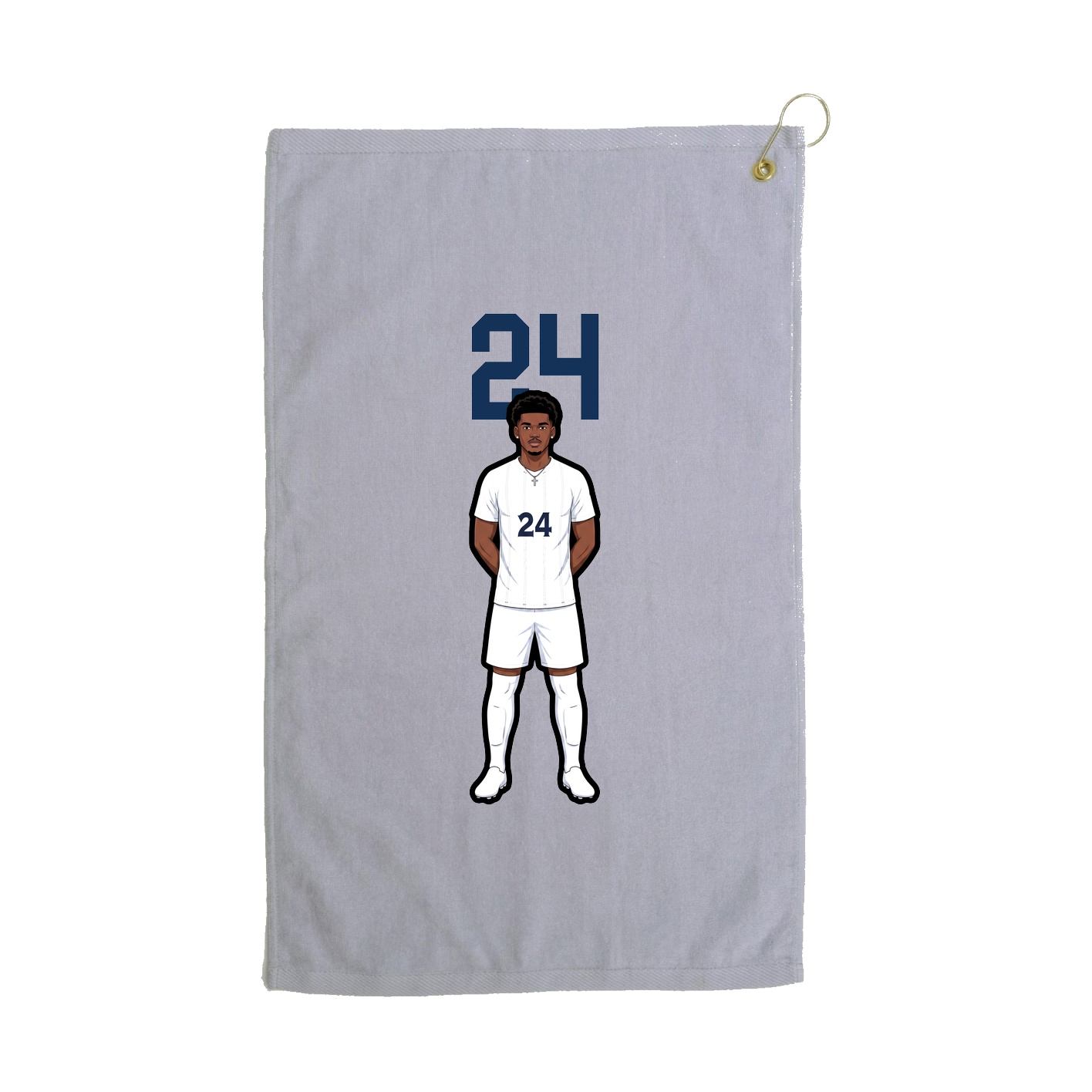Golf Towel — Number Top in Grey