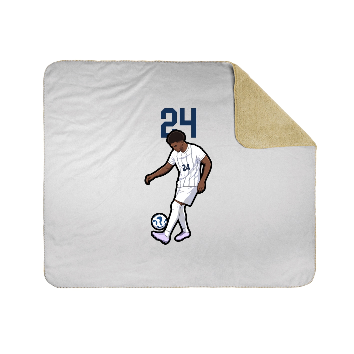 Throw Blanket — Number Top in White