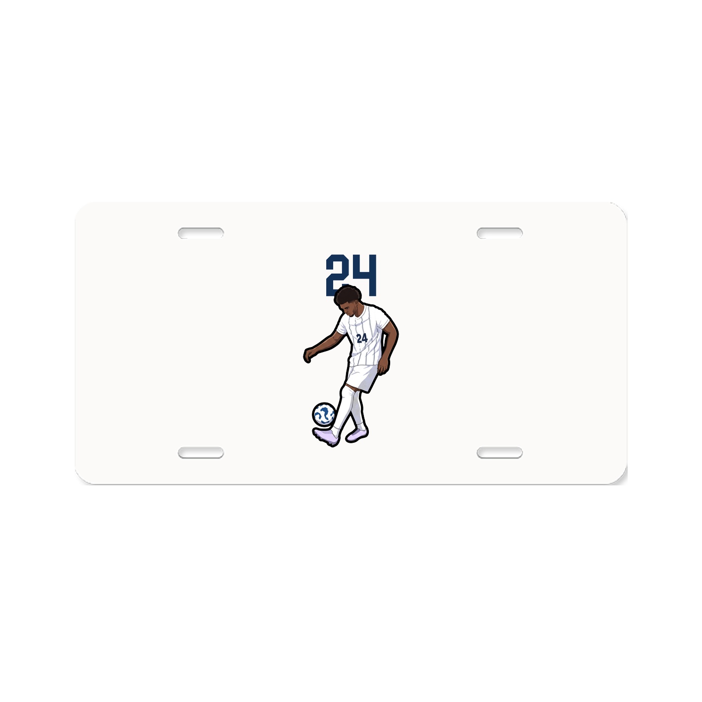 License Plate — Number Top in Classic