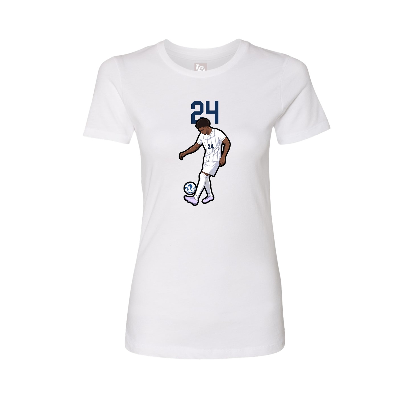 Womens Tee — Number Top in White